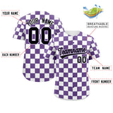 Custom Square Grid Color Block Design Letter Number Baseball Jersey Running Outfits