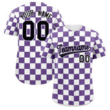 Custom Square Grid Color Block Design Letter Number Baseball Jersey Running Outfits