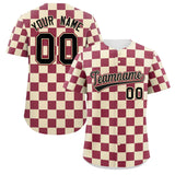 Custom Square Grid Color Block Design Letter Number Baseball Jersey Running Outfits