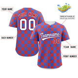 Custom Square Grid Color Block Design Letter Number Baseball Jersey Sport Uniform