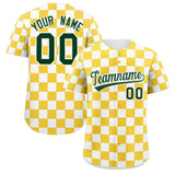 Custom Square Grid Color Block Design Letter Number Baseball Jersey Sport Uniform