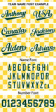 Custom Square Grid Color Block Design Letter Number Baseball Jersey Sport Uniform