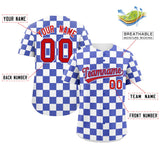 Custom Square Grid Color Block Design Letter Number Baseball Jersey Sport Uniform