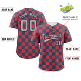 Custom Square Grid Color Block Design Letter Number Baseball Jersey Sport Uniform