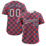 Custom Square Grid Color Block Design Letter Number Baseball Jersey Sport Uniform