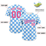Custom Square Grid Color Block Design Letter Number Baseball Jersey Sport Uniform
