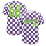 Custom Square Grid Color Block Design Letter Number Baseball Jersey Sport Team Shirts