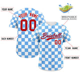 Custom Square Grid Color Block Add Letter Number Baseball Jersey Sport Outfits