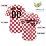 Custom Square Grid Color Block Add Letter Number Baseball Jersey Running Outfits