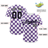 Custom Square Grid Color Block Add Letter Number Baseball Jersey Running Outfits