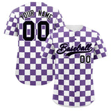 Custom Square Grid Color Block Add Letter Number Baseball Jersey Running Outfits