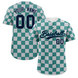 Custom Square Grid Color Block Add Letter Number Baseball Jersey Running Outfits