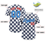 Custom Square Grid Color Block Add Letter Number Baseball Jersey Running Outfits