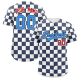 Custom Square Grid Color Block Add Letter Number Baseball Jersey Running Outfits