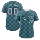 Custom Square Grid Color Block Add Letter Number Baseball Jersey Running Outfits