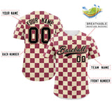 Custom Square Grid Color Block Add Letter Number Baseball Jersey Running Outfits