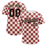 Custom Square Grid Color Block Add Letter Number Baseball Jersey Running Outfits