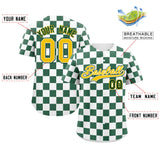 Custom Square Grid Color Block Add Letter Number Baseball Jersey Sport Uniform