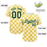 Custom Square Grid Color Block Add Letter Number Baseball Jersey Sport Uniform