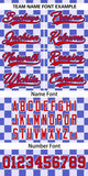 Custom Square Grid Color Block Add Letter Number Baseball Jersey Sport Uniform