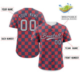 Custom Square Grid Color Block Add Letter Number Baseball Jersey Sport Uniform
