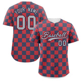 Custom Square Grid Color Block Add Letter Number Baseball Jersey Sport Uniform