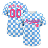 Custom Square Grid Color Block Add Letter Number Baseball Jersey Sport Uniform