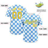 Custom Square Grid Color Block Add Letter Number Baseball Jersey Sport Team Shirts