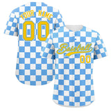 Custom Square Grid Color Block Add Letter Number Baseball Jersey Sport Team Shirts