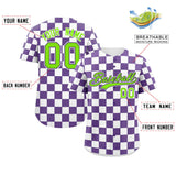 Custom Square Grid Color Block Add Letter Number Baseball Jersey Sport Team Shirts