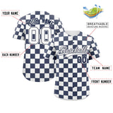 Custom Square Grid Color Block Add Letter Number Baseball Jersey Sport Team Shirts