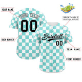 Custom Square Grid Color Block Add Letter Number Baseball Jersey Sport Team Shirts