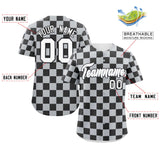 Custom Square Grid Color Block Personalized Letter Number Baseball Jersey Sport Outfits