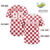 Custom Square Grid Color Block Personalized Letter Number Baseball Jersey Sport Outfits