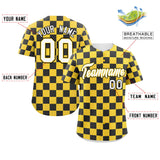 Custom Square Grid Color Block Personalized Letter Number Baseball Jersey Sport Outfits