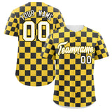 Custom Square Grid Color Block Personalized Letter Number Baseball Jersey Sport Outfits
