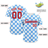 Custom Square Grid Color Block Personalized Letter Number Baseball Jersey Sport Outfits