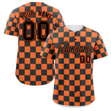 Custom Square Grid Color Block Personalized Letter Number Baseball Jersey Running Outfits