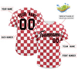 Custom Square Grid Color Block Personalized Letter Number Baseball Jersey Running Outfits