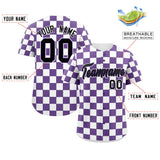 Custom Square Grid Color Block Personalized Letter Number Baseball Jersey Running Outfits