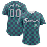 Custom Square Grid Color Block Personalized Letter Number Baseball Jersey Running Outfits