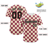 Custom Square Grid Color Block Personalized Letter Number Baseball Jersey Running Outfits