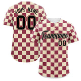 Custom Square Grid Color Block Personalized Letter Number Baseball Jersey Running Outfits