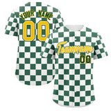 Custom Square Grid Color Block Personalized Letter Number Baseball Jersey Sport Uniform