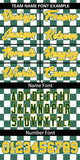 Custom Square Grid Color Block Personalized Letter Number Baseball Jersey Sport Uniform
