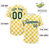 Custom Square Grid Color Block Personalized Letter Number Baseball Jersey Sport Uniform