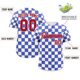 Custom Square Grid Color Block Personalized Letter Number Baseball Jersey Sport Uniform