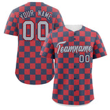 Custom Square Grid Color Block Personalized Letter Number Baseball Jersey Sport Uniform
