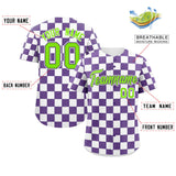 Custom Square Grid Color Block Personalized Letter Number Baseball Jersey Sport Team Shirts