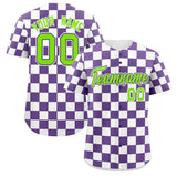 Custom Square Grid Color Block Personalized Letter Number Baseball Jersey Sport Team Shirts